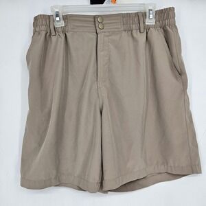 Burlebo Shorts Mens Large Tan Everyday Athletic Performance Gym Casual